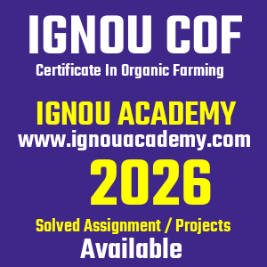 IGNOU COF SOLVED ASSIGNMENT 2026